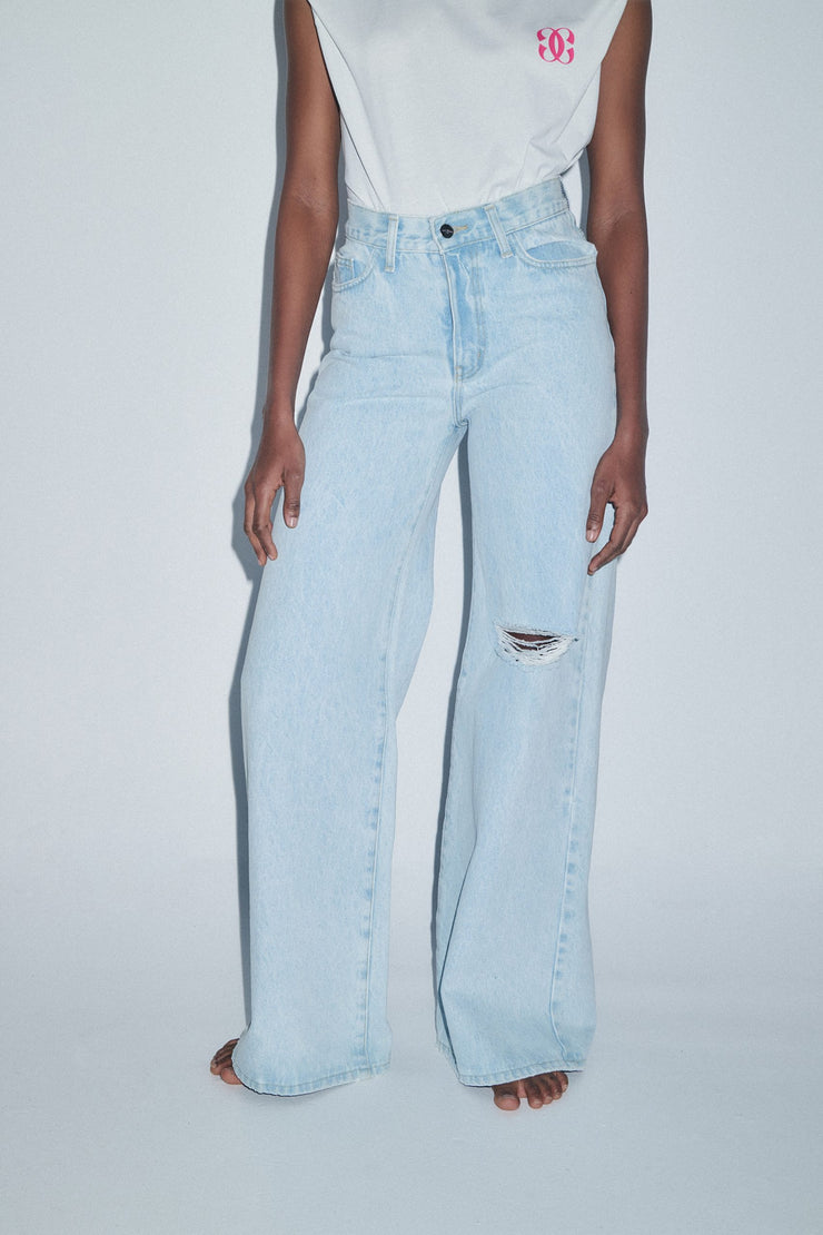 Combos Knitwear Denim Trouser Flare
