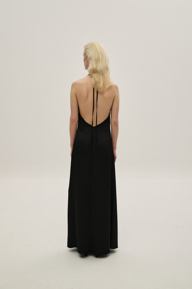 Combos Knitwear Dress Satin Maxi