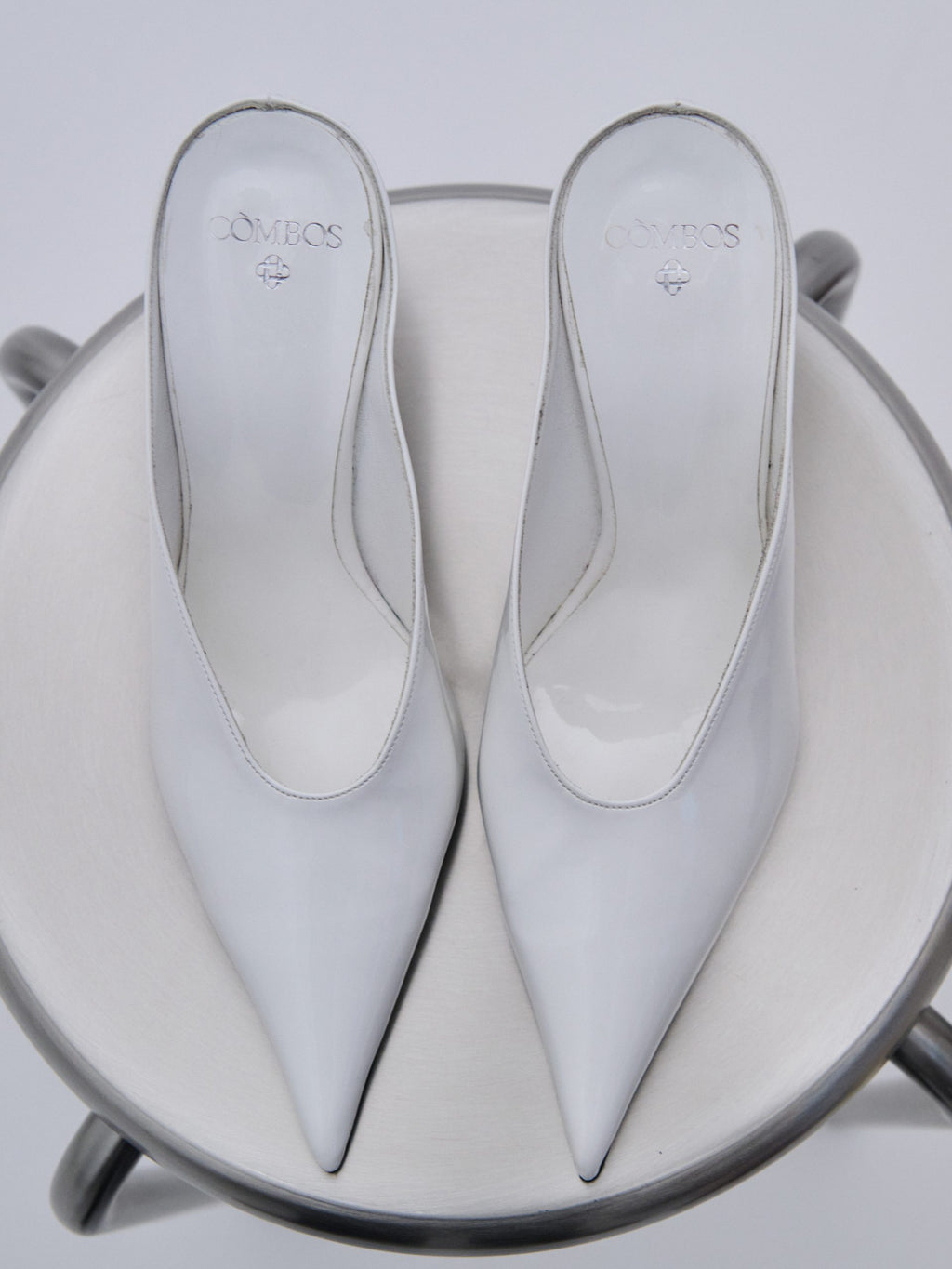 Combos Mules Patent White