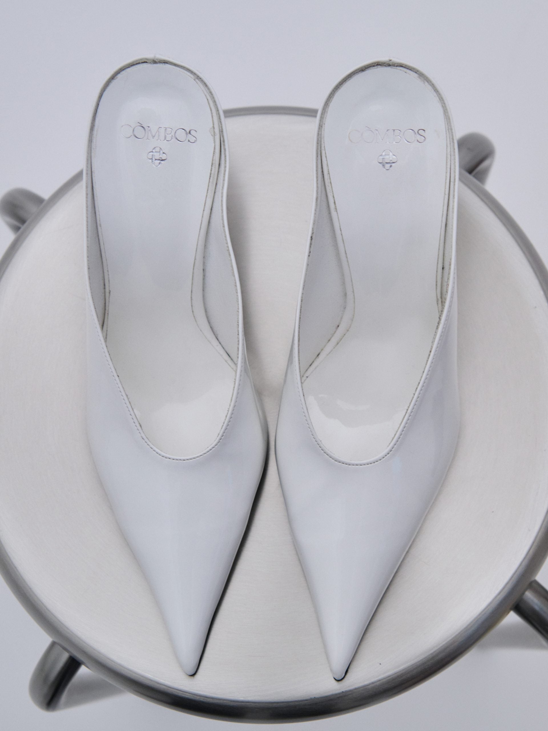 Combos Mules Patent White