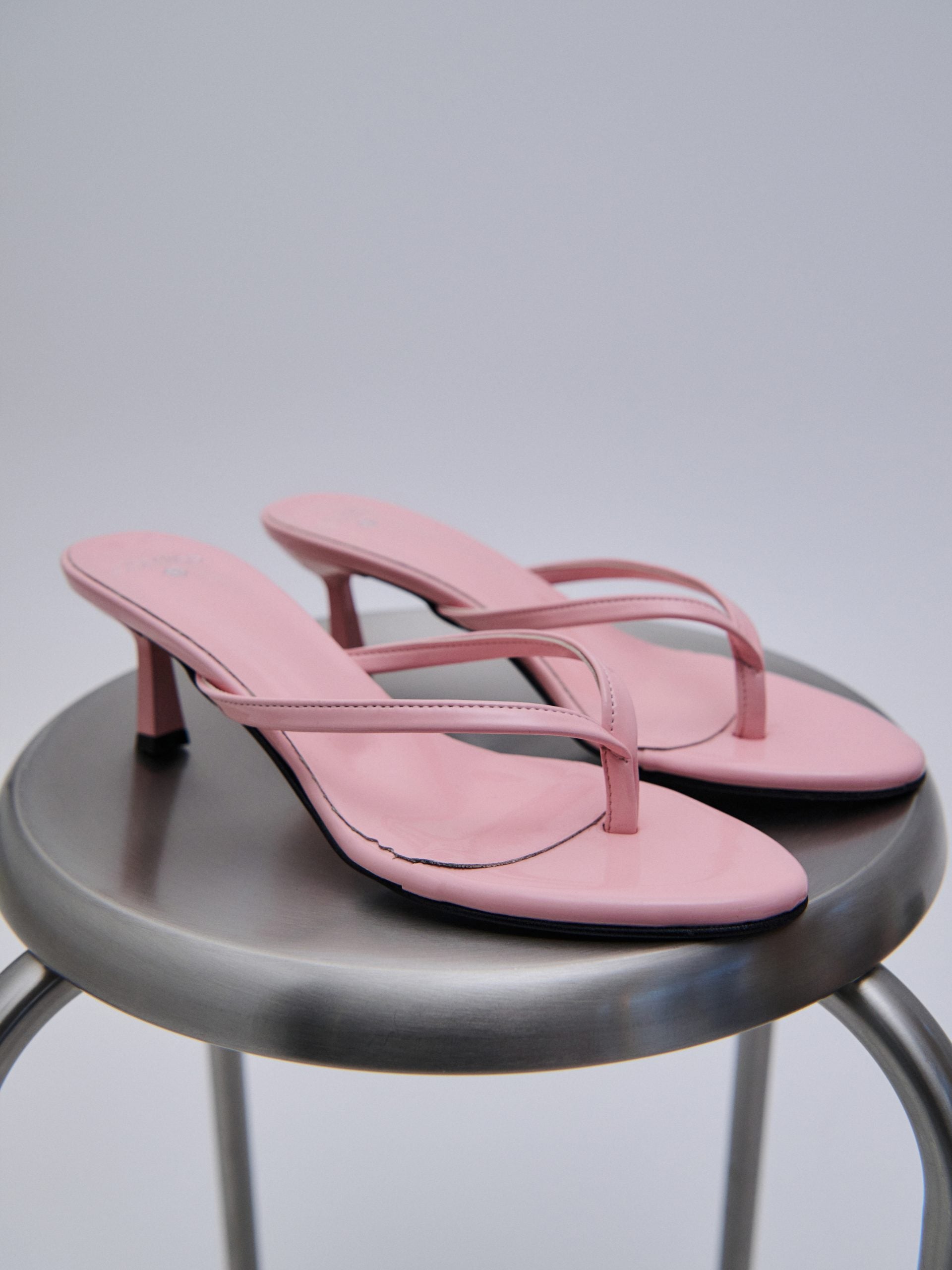 Combos Mules Patent Baby Pink