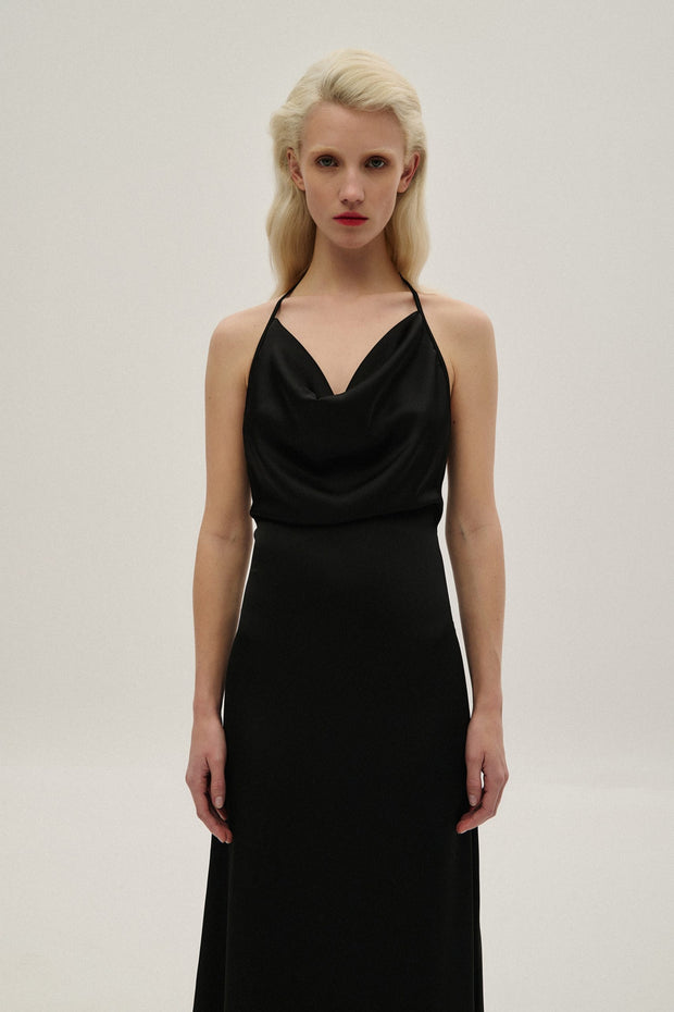 Combos Knitwear Dress Satin Maxi