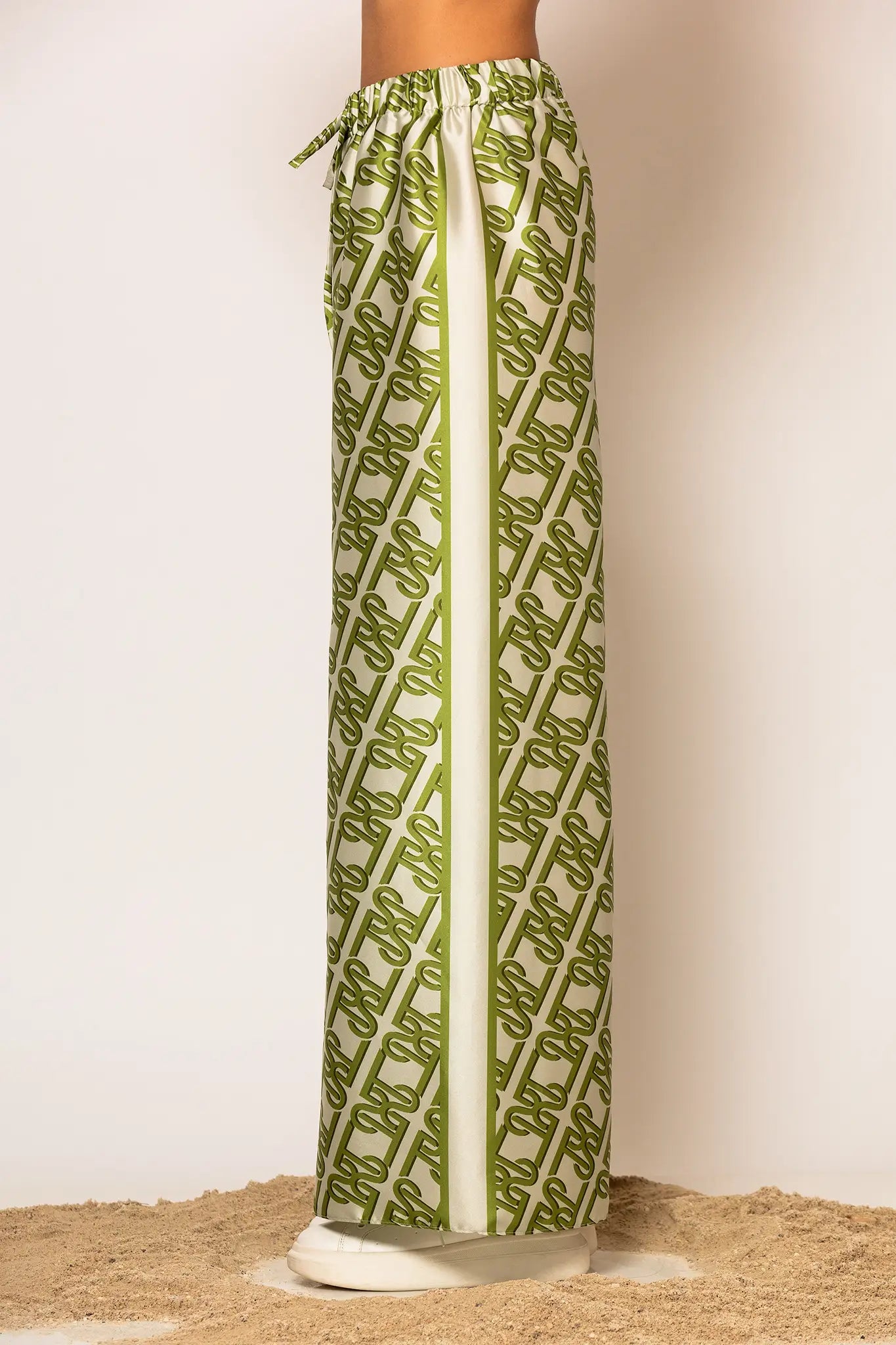 LSF Signature Print Wide Pants Green