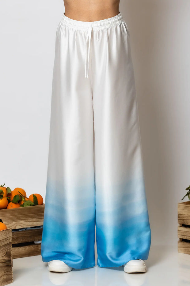 Less Sonder Feeling Satin Print Pants