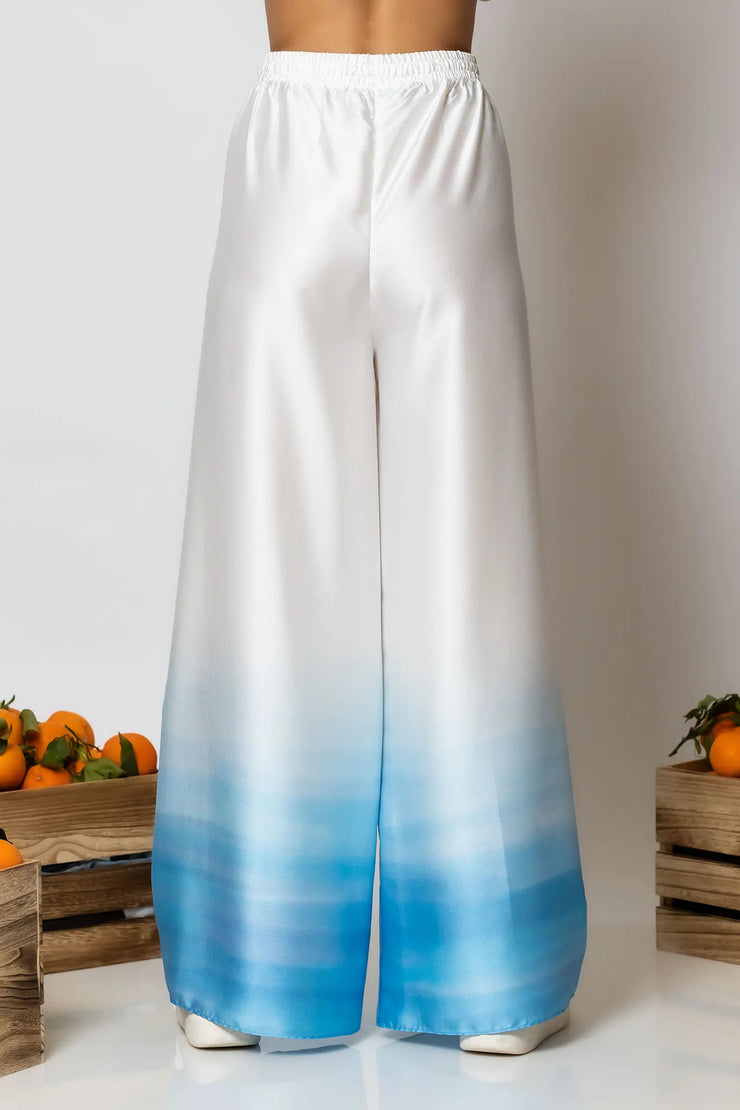 Less Sonder Feeling Satin Print Pants