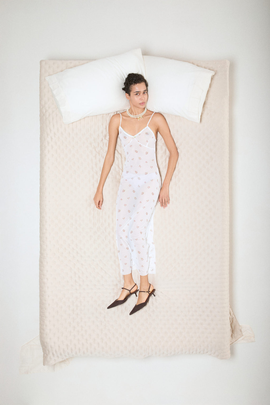 Milkwhite Mesh Dress