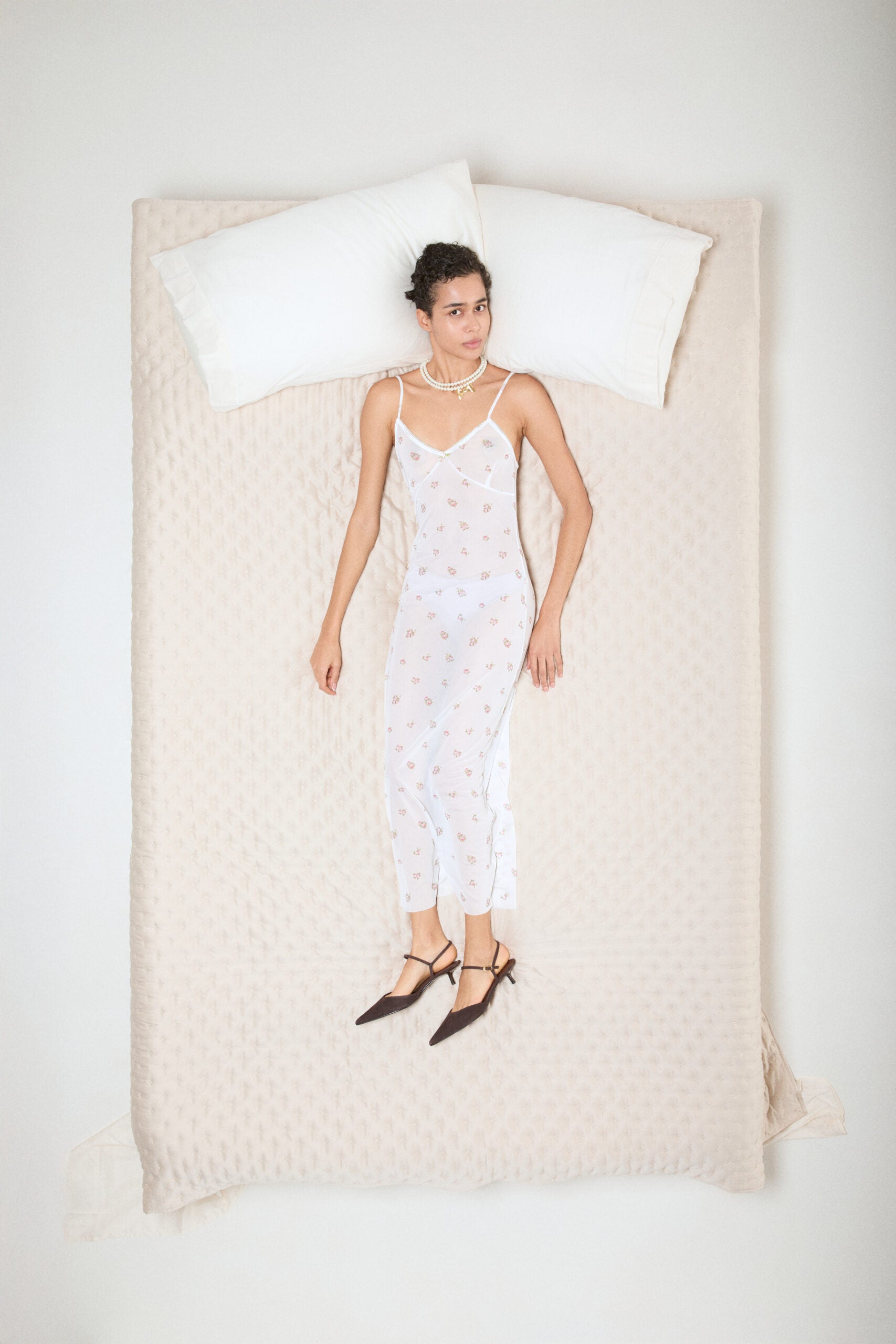 Milkwhite Mesh Dress