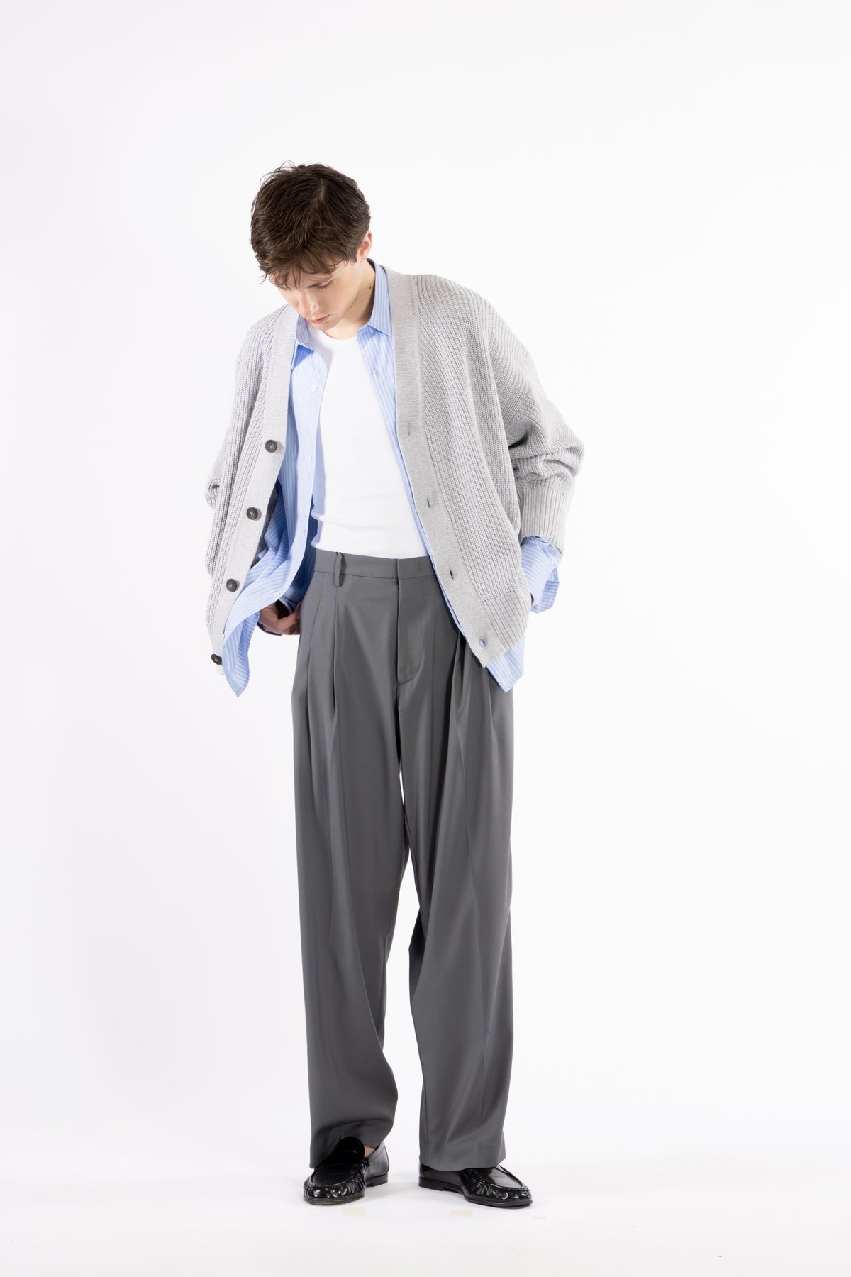 I'm Brian Cardigan Grey Knitwear
