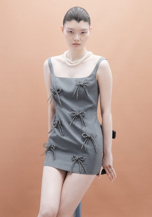 Milkwhite Bow Dress Mini