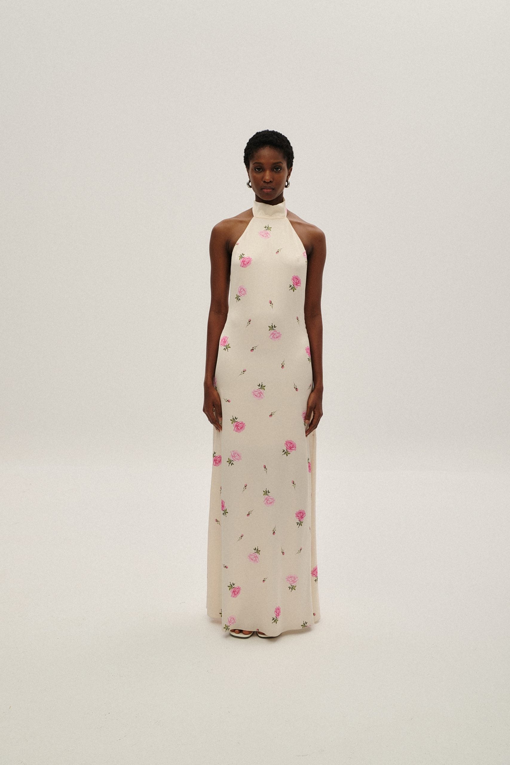 Combos Knitwear Dress Open Back Flowers