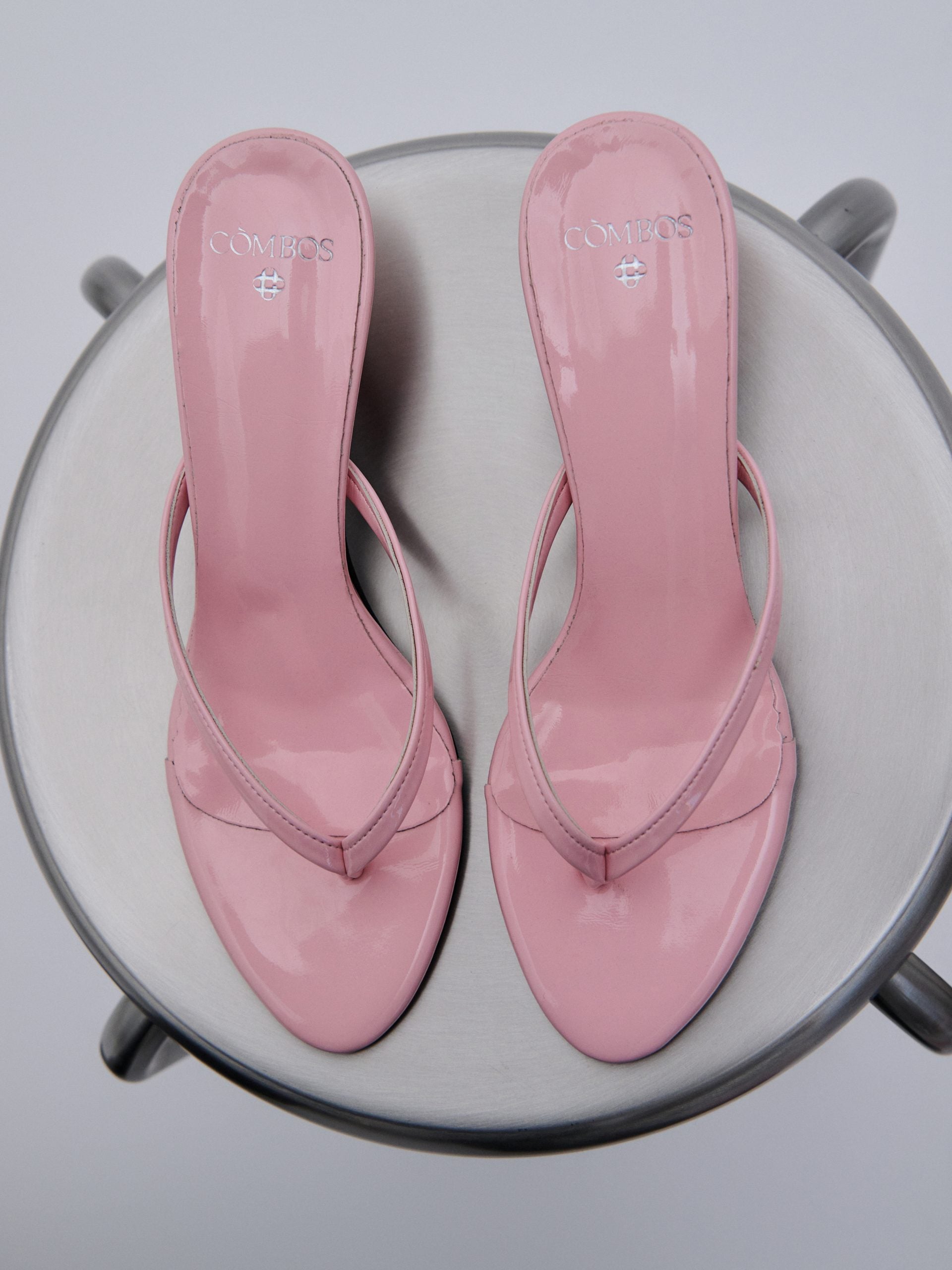 Combos Mules Patent Baby Pink
