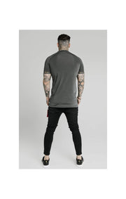 SikSilk Marbel Stretch Sports Tee - Dark Grey