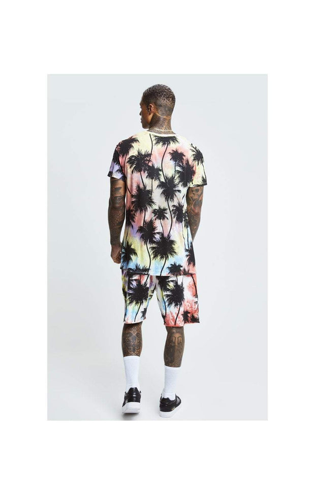 SikSilk Palm Tie Dye Box Tee - Black