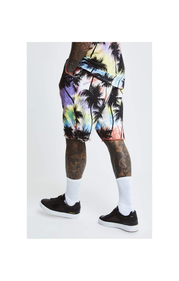 SikSilk Palm Tie Dye Shorts - Black