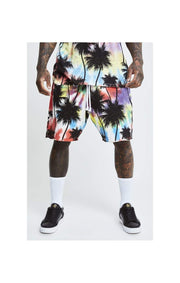 SikSilk Palm Tie Dye Shorts - Black