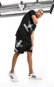 Magic bee Logo Shorts- Black-Shorts-Mybrands Store