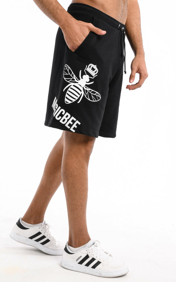 Magic bee Logo Shorts- Black-Shorts-Mybrands Store