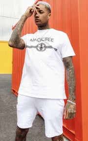 Magic Bee Logo Tee- White-T-Shirts-Mybrands Store