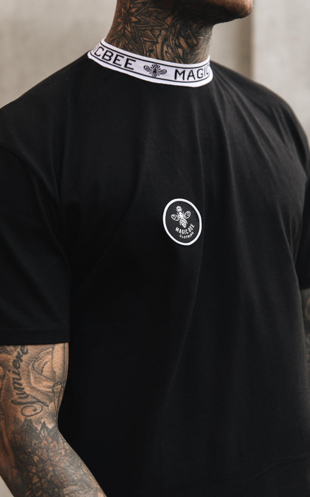 Magic Bee Neck Elastic- Black-T-Shirts-Mybrands Store