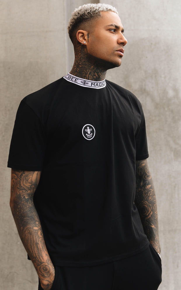 Magic Bee Neck Elastic- Black-T-Shirts-Mybrands Store