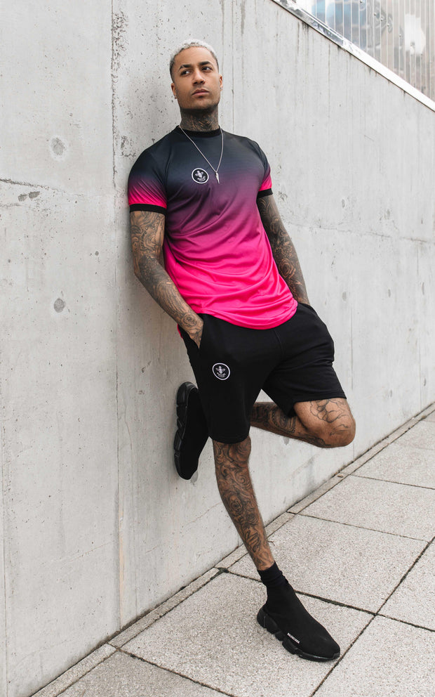 Magic Bee Fade Tee- Black/Fuchsia-T-Shirts-Mybrands Store