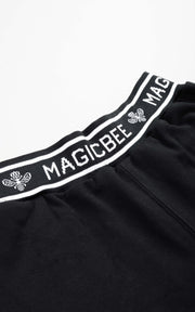 Magic Bee White Rib Shorts- Black - Mybrands Store
