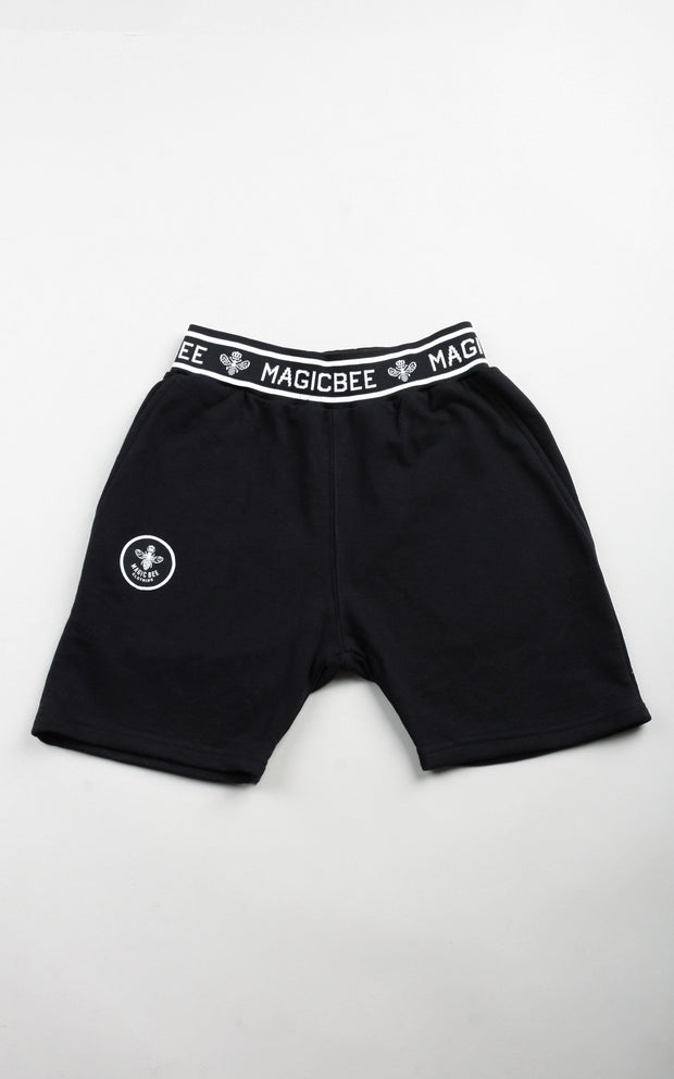 Magic Bee White Rib Shorts- Black - Mybrands Store