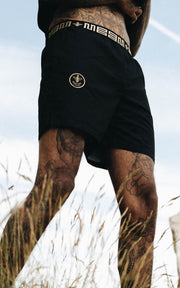 Magic Bee Gold Classic Tape Swim Shorts- Black