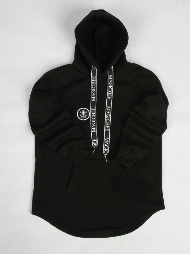 Magic Bee Logo Cord Hoodie - Black