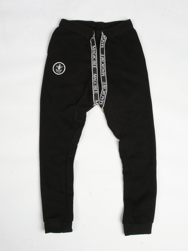 Magic Bee Logo Cord Joggers - Black