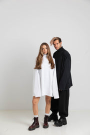 Genderfluid White long-sleeved Oversized A/W