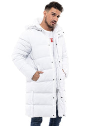 Biston Long Puffer Jacket White