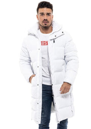 Biston Long Puffer Jacket White