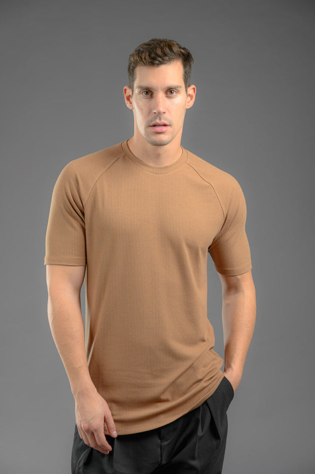Vittorio Ripple T-Shirt Caramel