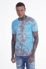 Xzeno Tie Dye Blue/Grey T-Shirt-T-Shirts-Mybrands Store