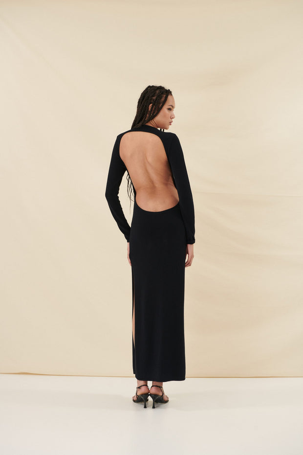 Combos Knitwear Dress Maxi Open Back