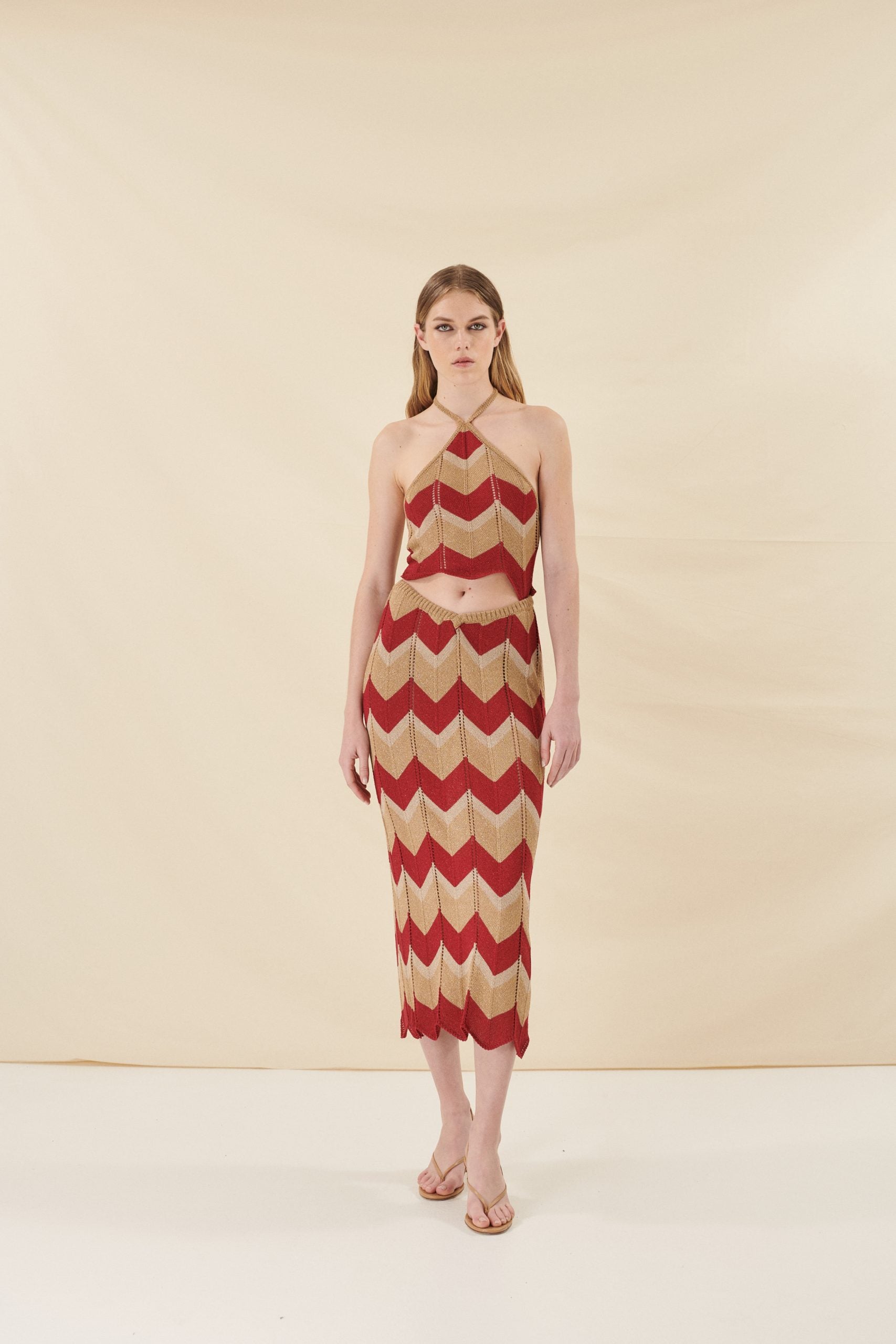 Combos Knitwear Crop Top Lurex