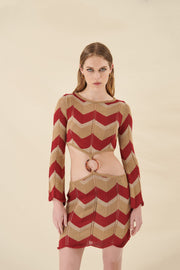 Combos Knitwear Dress Mini Lurex Tartarooga
