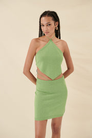 Combos Knitwear Set Top & Mini Skirt Lurex