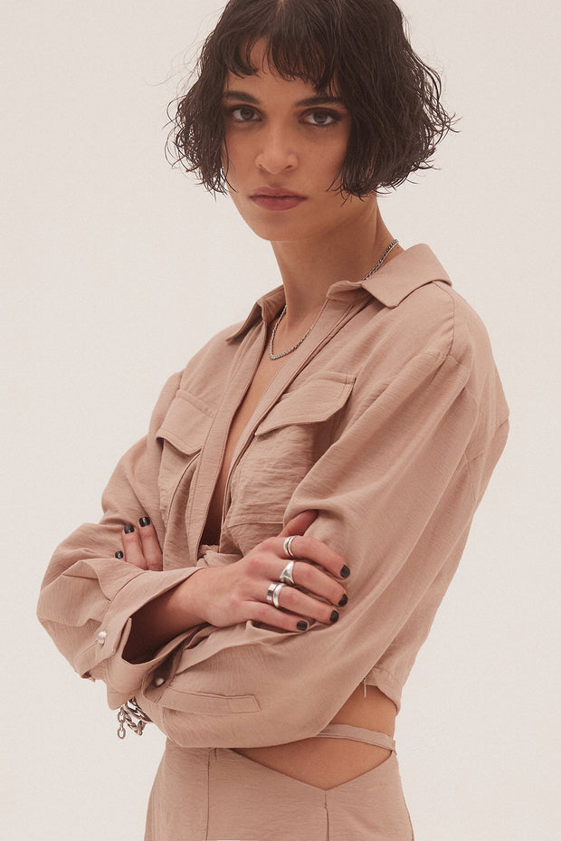 Jardin De Vanite Cargo Shirt Beige