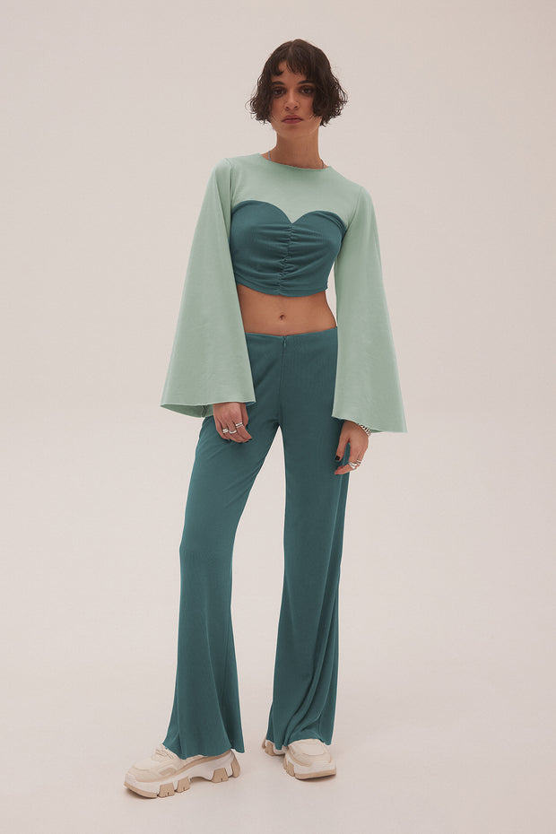 Jardin De Vanite Hart Blouse Mint Top