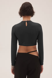 Jardin De Vanite Skin Crop Top Black