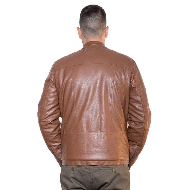 Biston Leather Jacket Brown - Mybrands Store