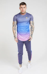 SikSilk Curved Hem Fade T-Shirt - Mybrands Store