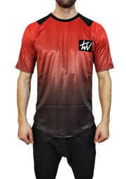Twin Black Shiny T-Shirt Red - Mybrands Store