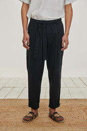 P/COC Navy Blue Linen Pants SS22