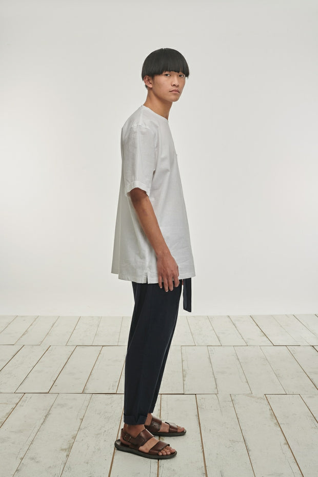 P/COC White Linen T-Shirt SS22