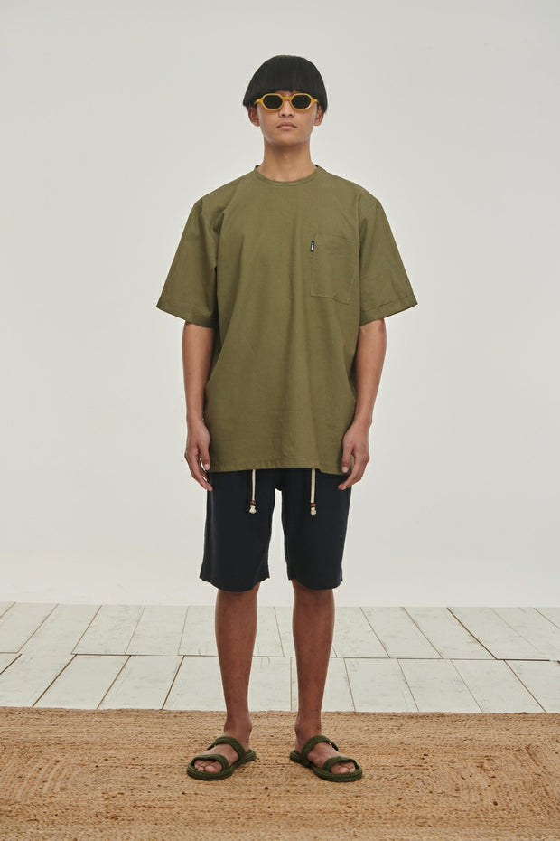 P/COC Khaki Linen T-Shirt SS22