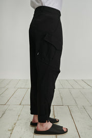 P/COC Black Cargo Pants SS22