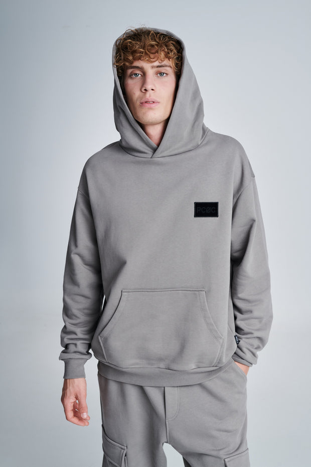 P/COC Velour Logo Hoodie Grey A/W